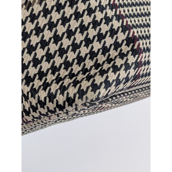 Lauren Ralph Lauren Vintage Houndstooth Brown Mini Tote British Inspired Bag - Picture 6 of 13